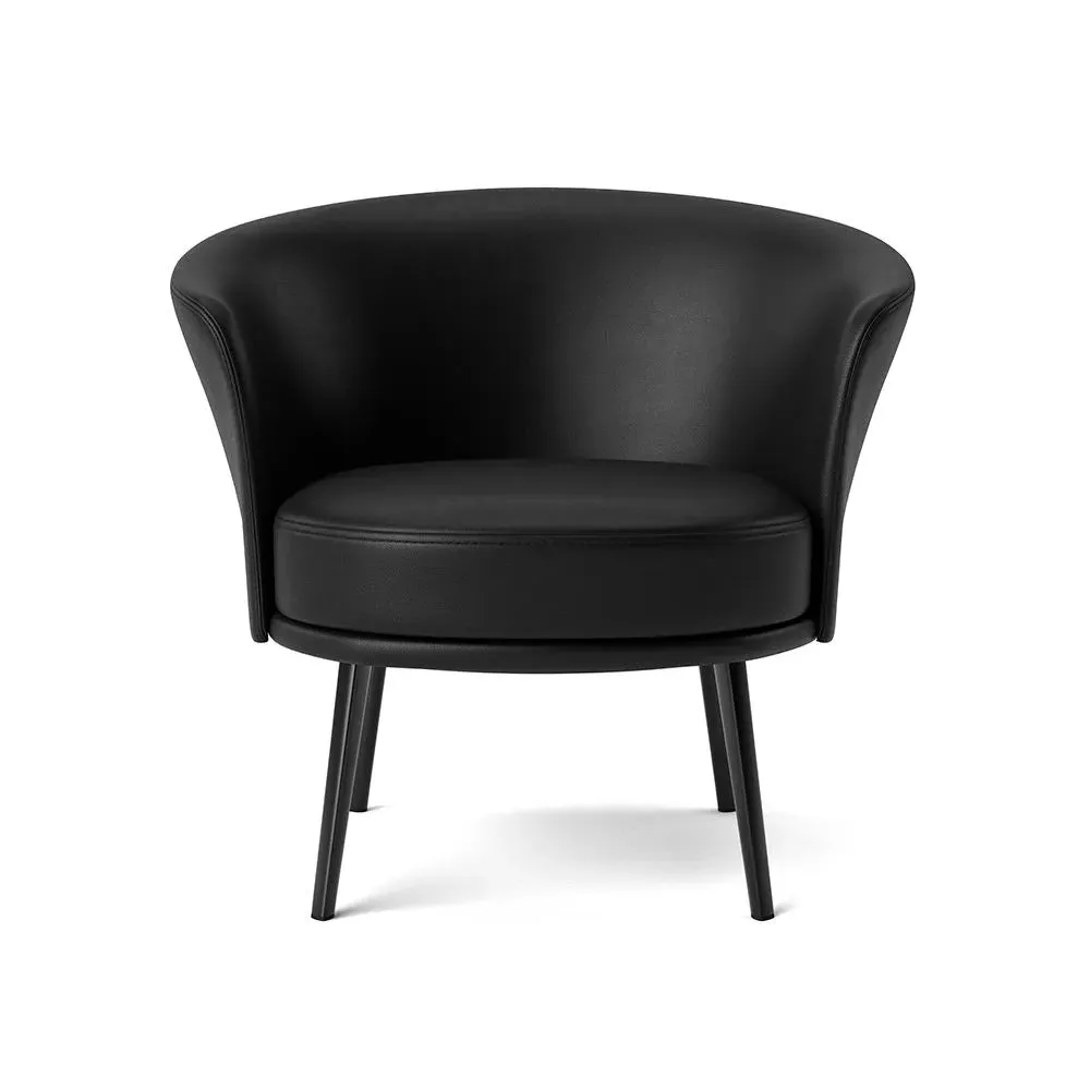 Swivel Chair with Rounded Back - Steel