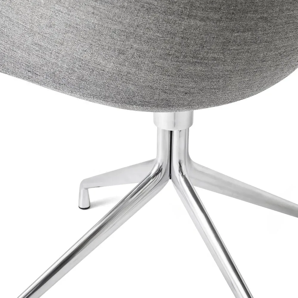Swivel Dining Chair - Grey, Upholstered