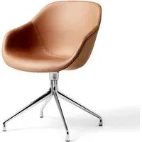 Swivel Dining Chair - Nougat, Upholstered