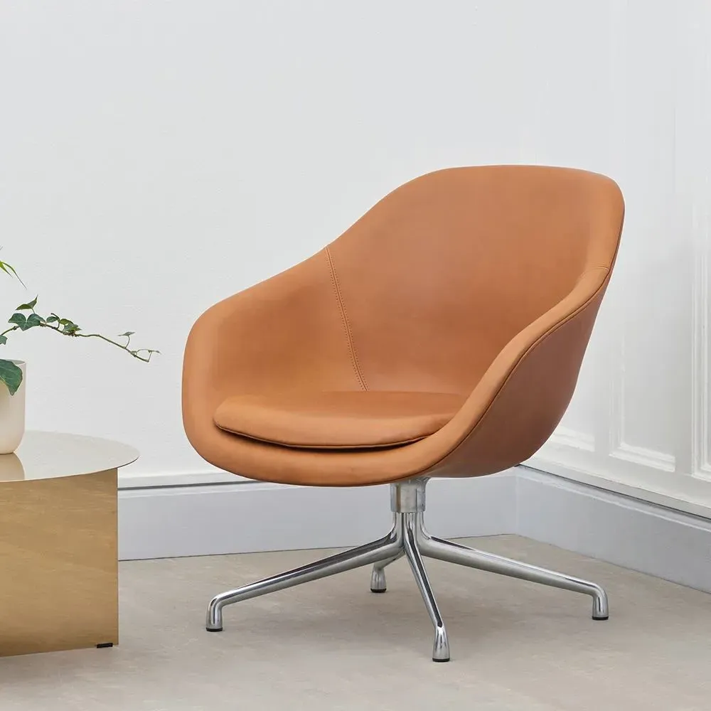 Swivel Lounge Chair - Black Aluminium