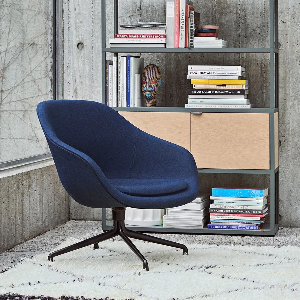 Swivel Lounge Chair - Black Aluminium