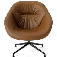 Swivel Lounge Chair - Black Aluminium