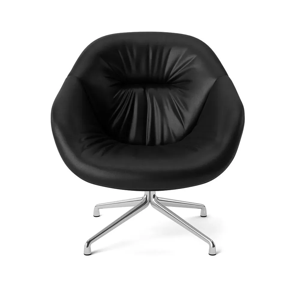 Swivel Lounge Chair - Polished Aluminium