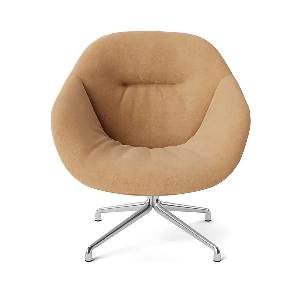 Swivel Lounge Chair - Polished Aluminium