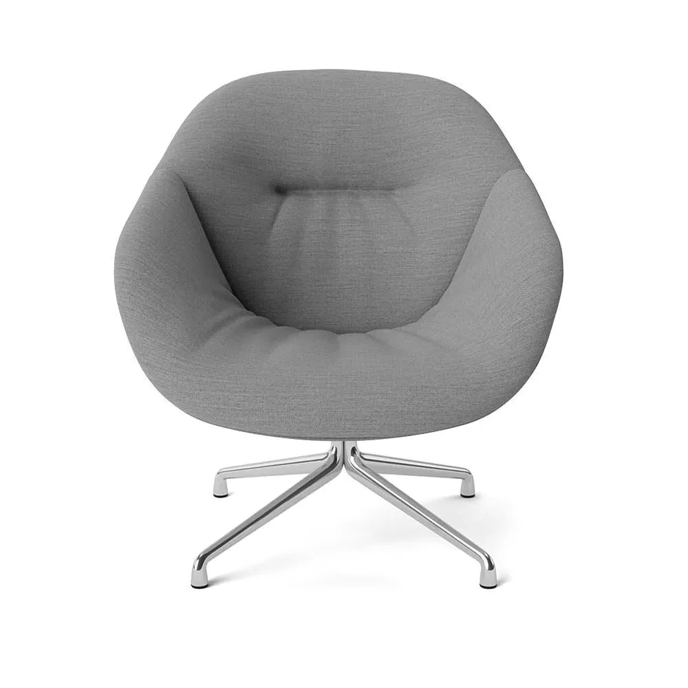 Swivel Lounge Chair - Polished Aluminium