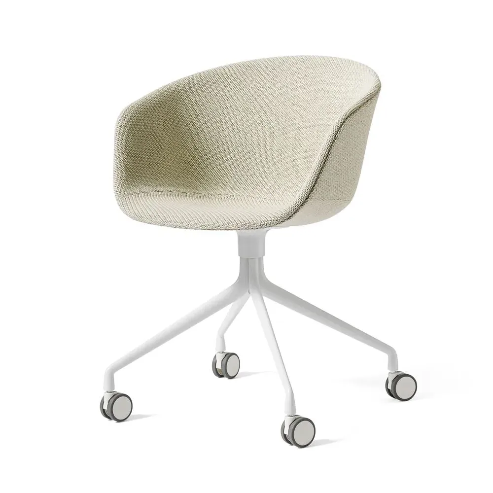 Swivel Office Chair with Castors - Aluminium