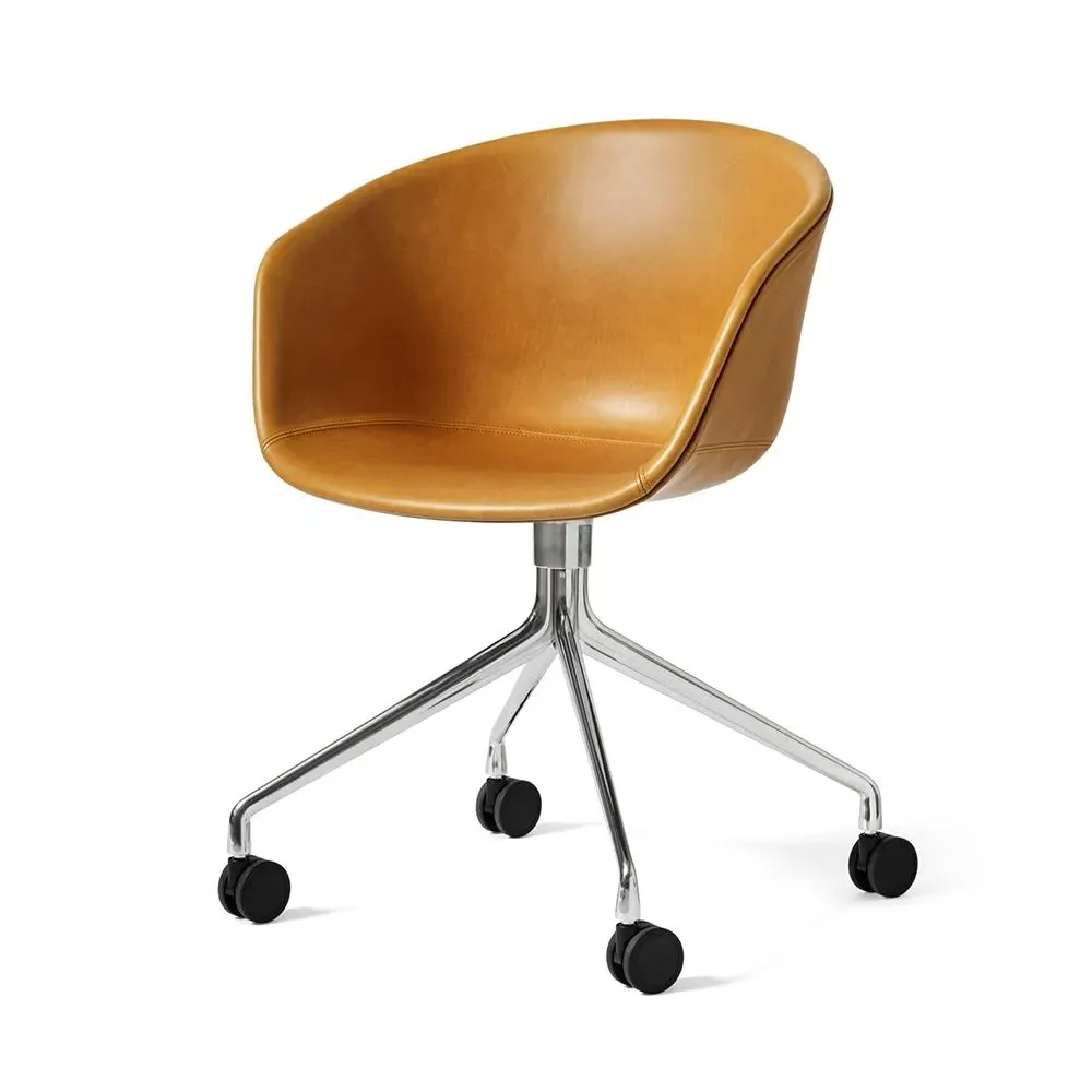 Swivel Office Chair with Castors - Black