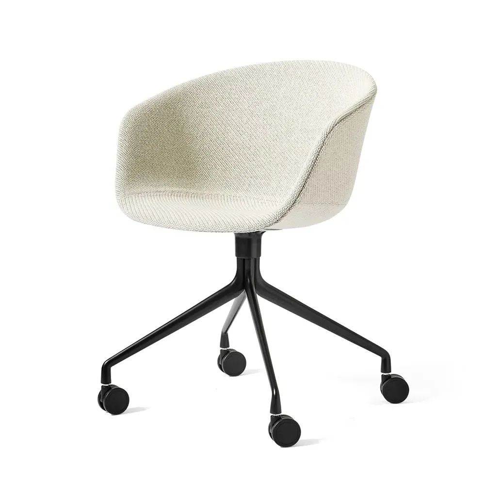 Swivel Office Chair with Castors - Black