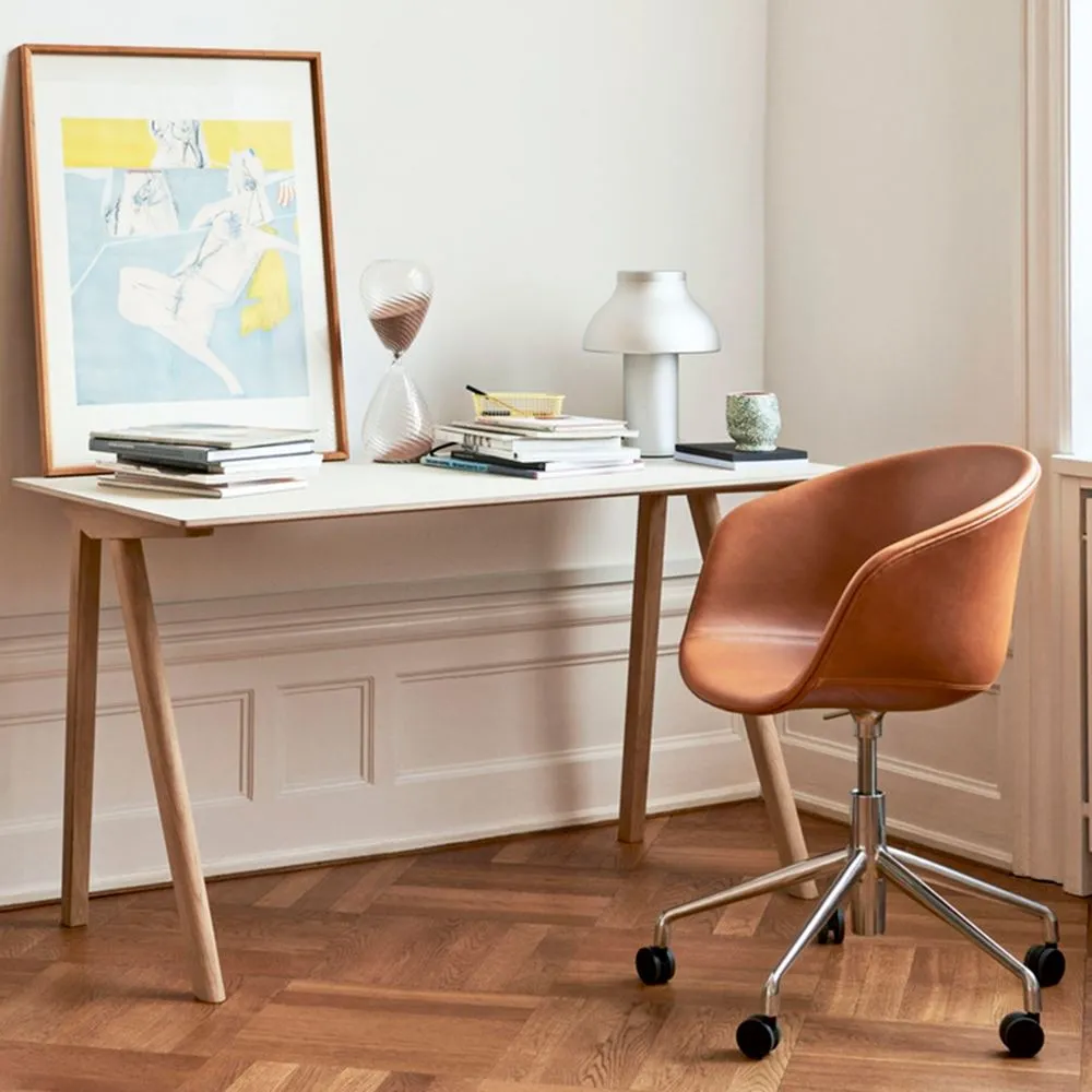 Swivel Office Chair with Gas Lift - Cognac