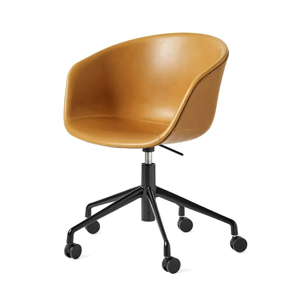Swivel Office Chair with Gas Lift - Cognac