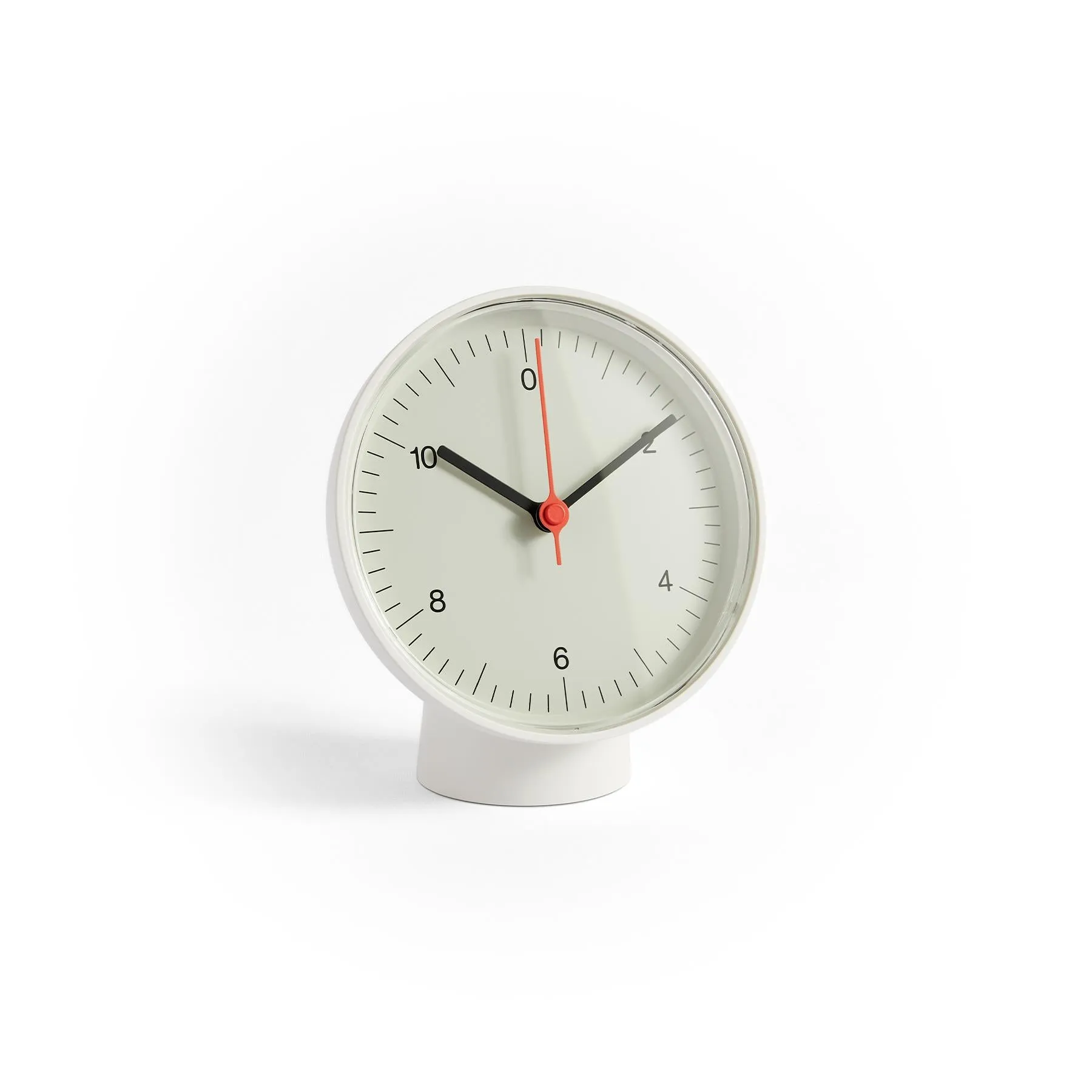 Table Clock with Silent Movement - White