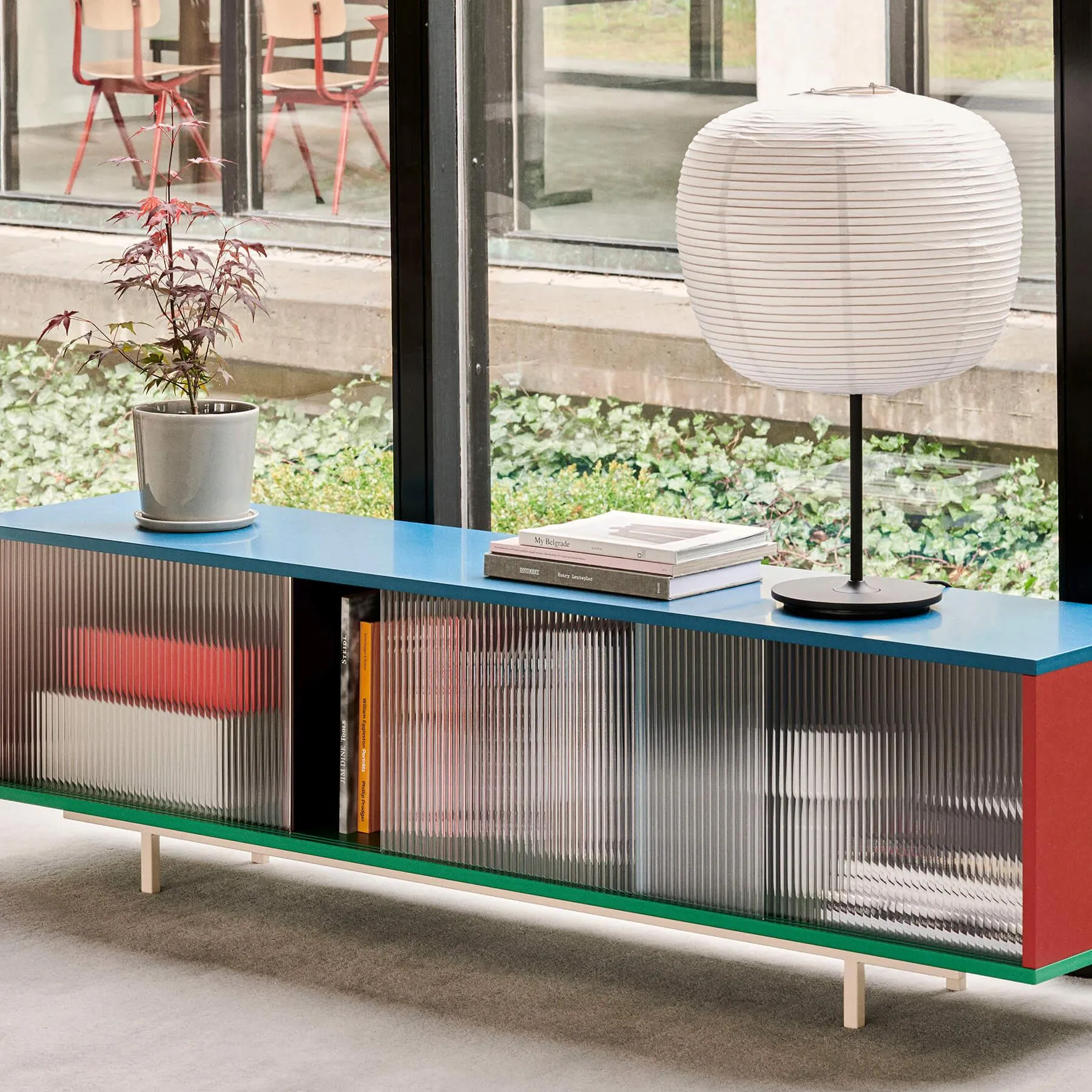 Table Lamp with Rice Paper Shade - Black, Terrazzo