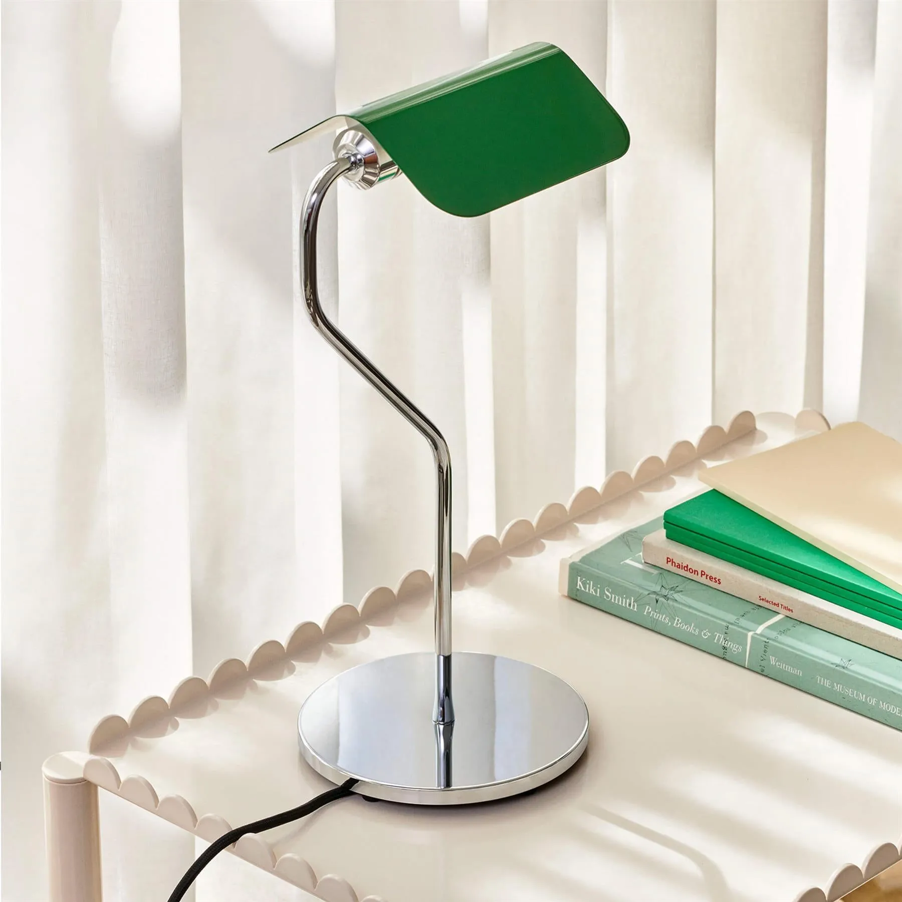 Table Lamp with Rotatable Shade - White, Steel