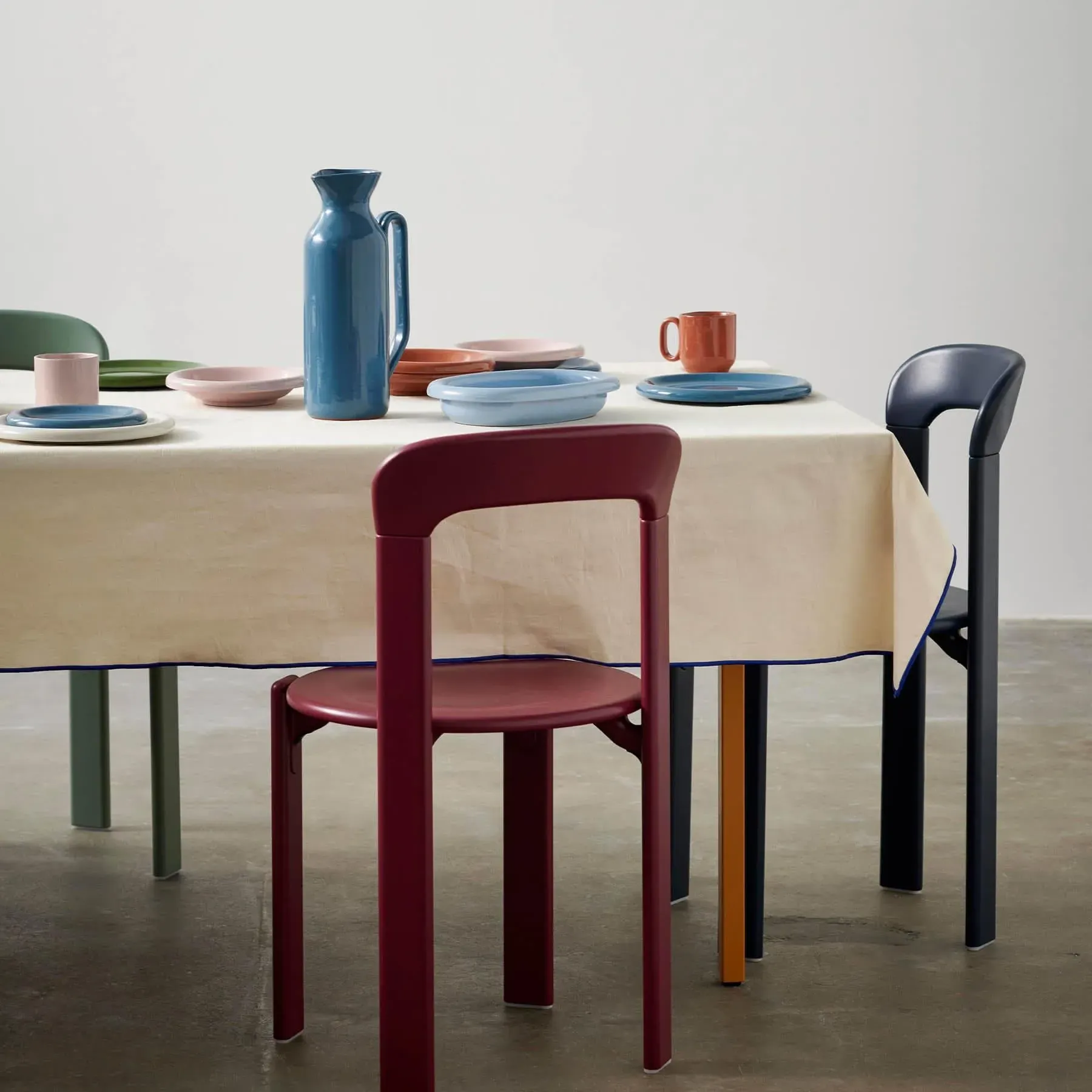 Tall Jug 2L - Dark Blue, Terracotta