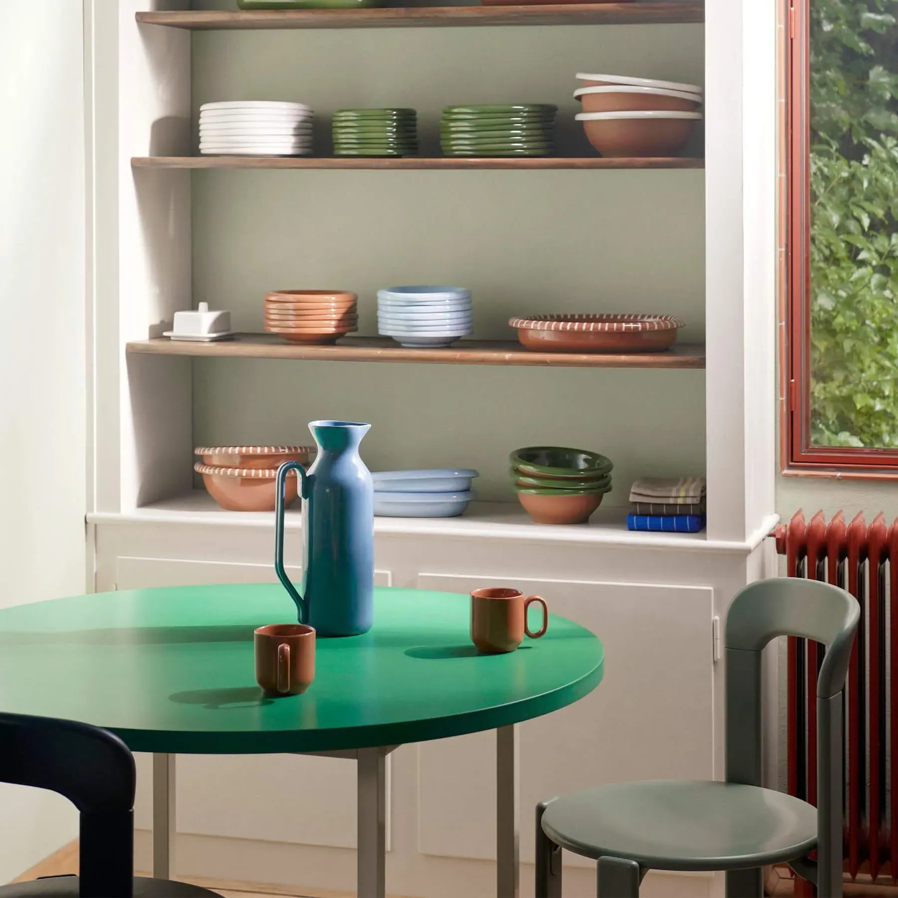 Tall Jug 2L - Dark Blue, Terracotta