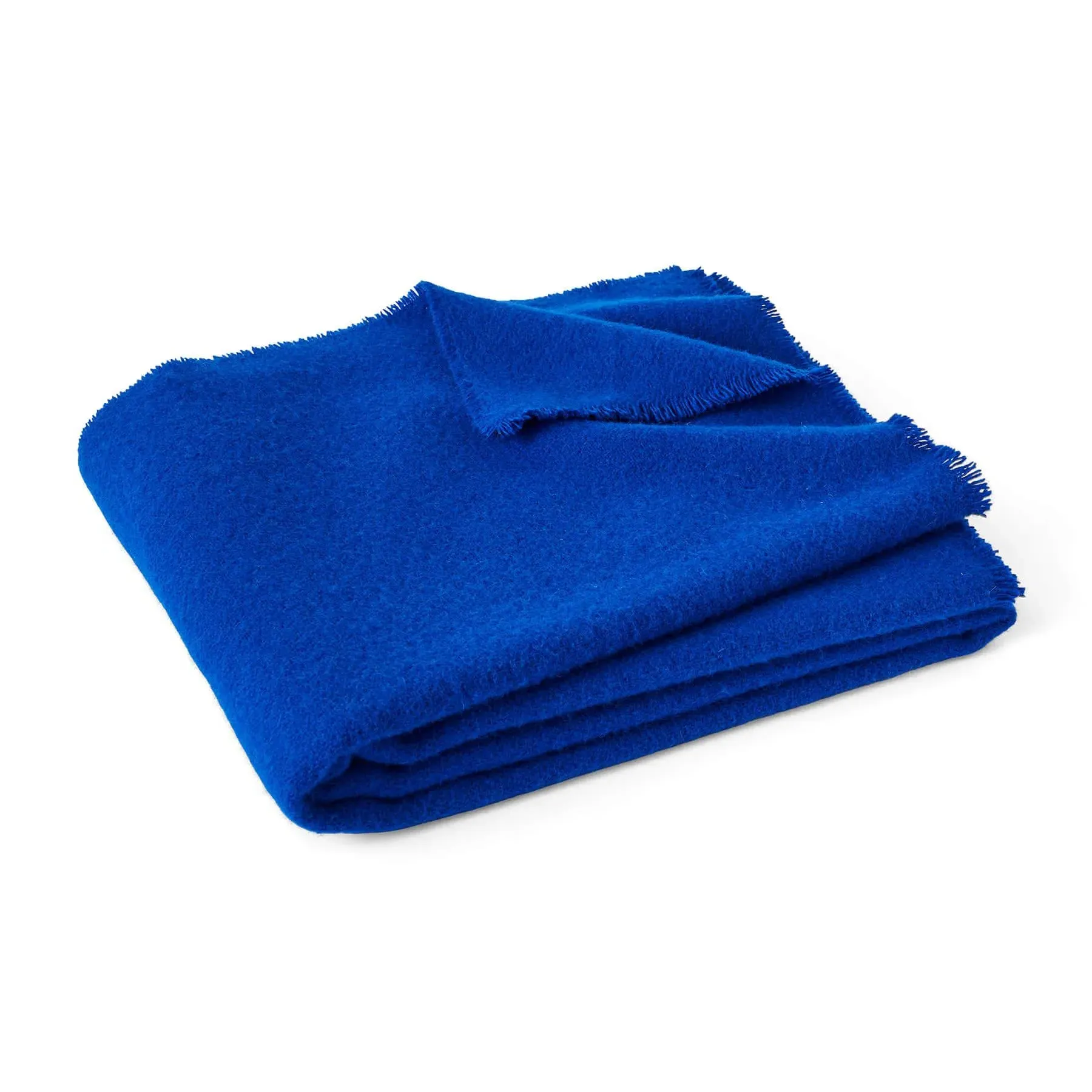 Throw Blanket with Twill Weave - Blue, Wool image