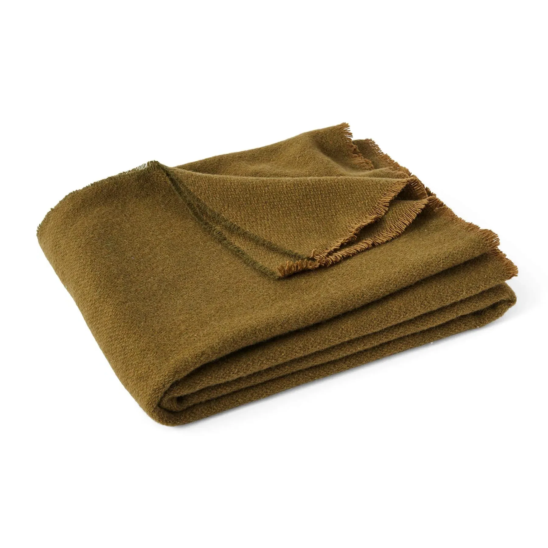 Throw Blanket with Twill Weave - Grey, Wool