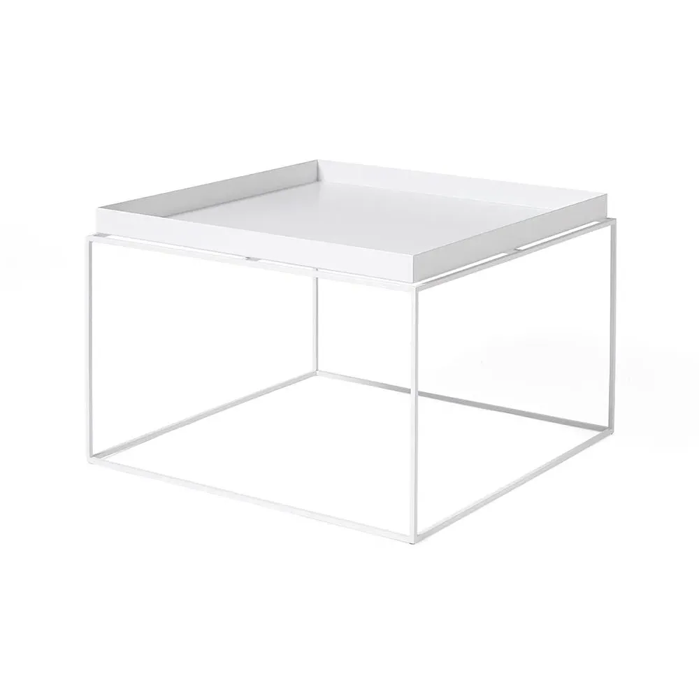Tray Coffee Table with Removable Top - White image