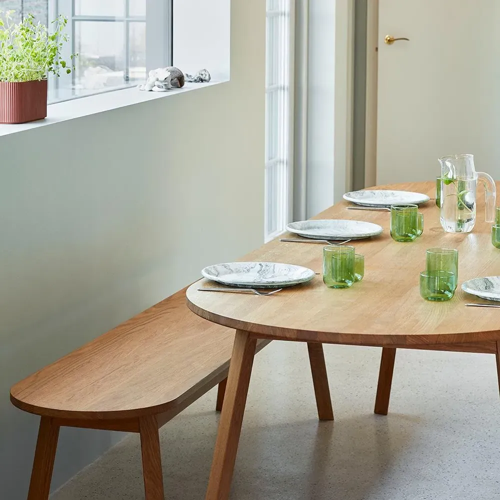 Triangle Leg Bench - Oiled Oak