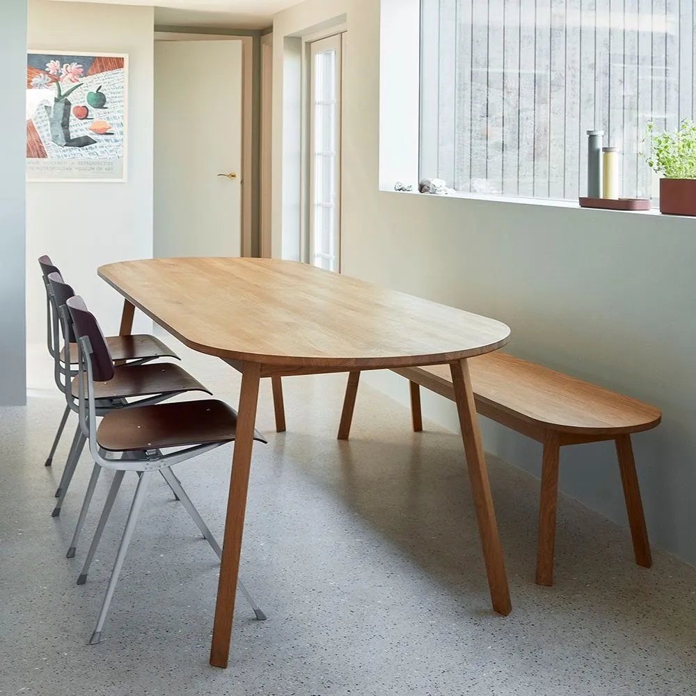 Triangle Leg Round Dining Table Large - Oiled Oak