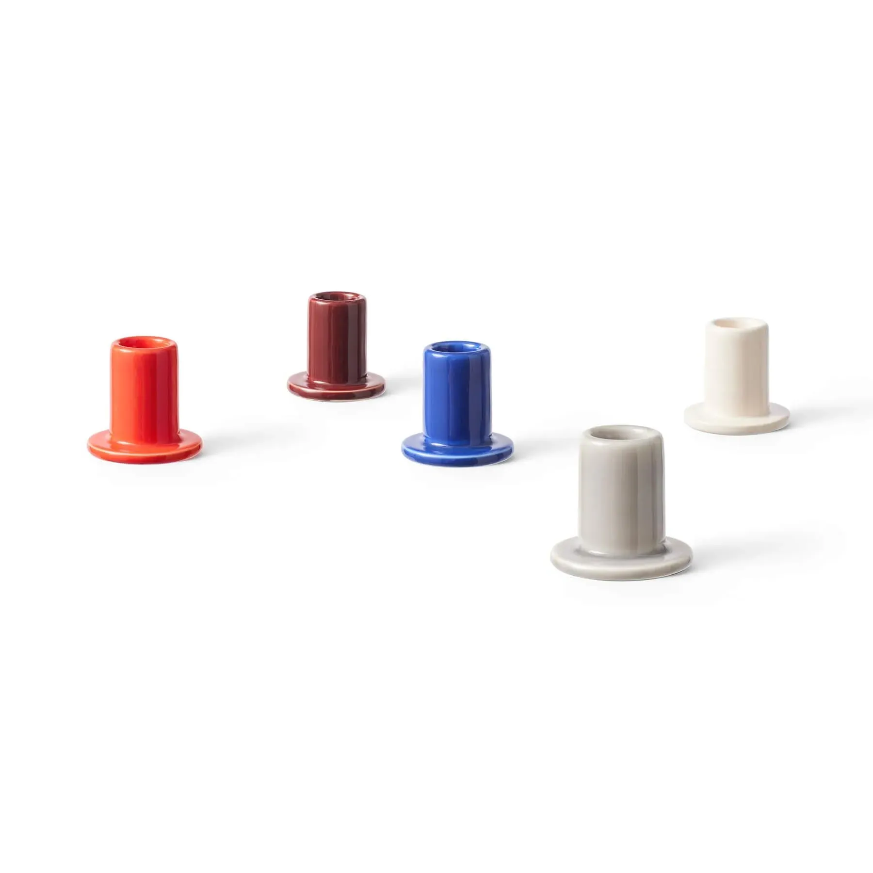 Tube Candleholder - Blue, Earthenware