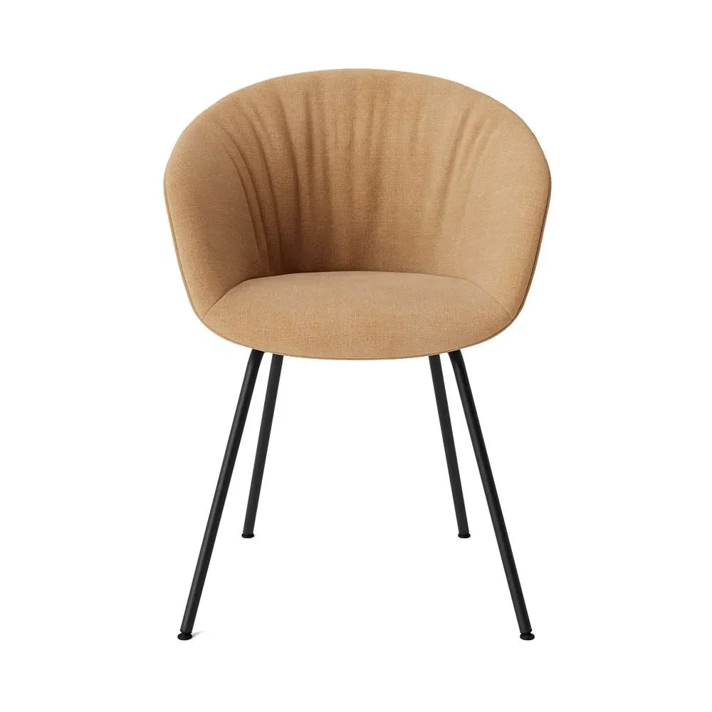 Upholstered Chair with Quilted Shell - Steel image