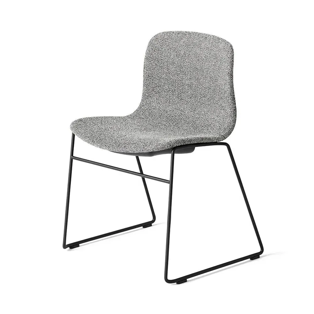Upholstered Dining Chair - Black, Steel