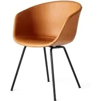 Upholstered Dining Chair - Sense Cognac, Steel