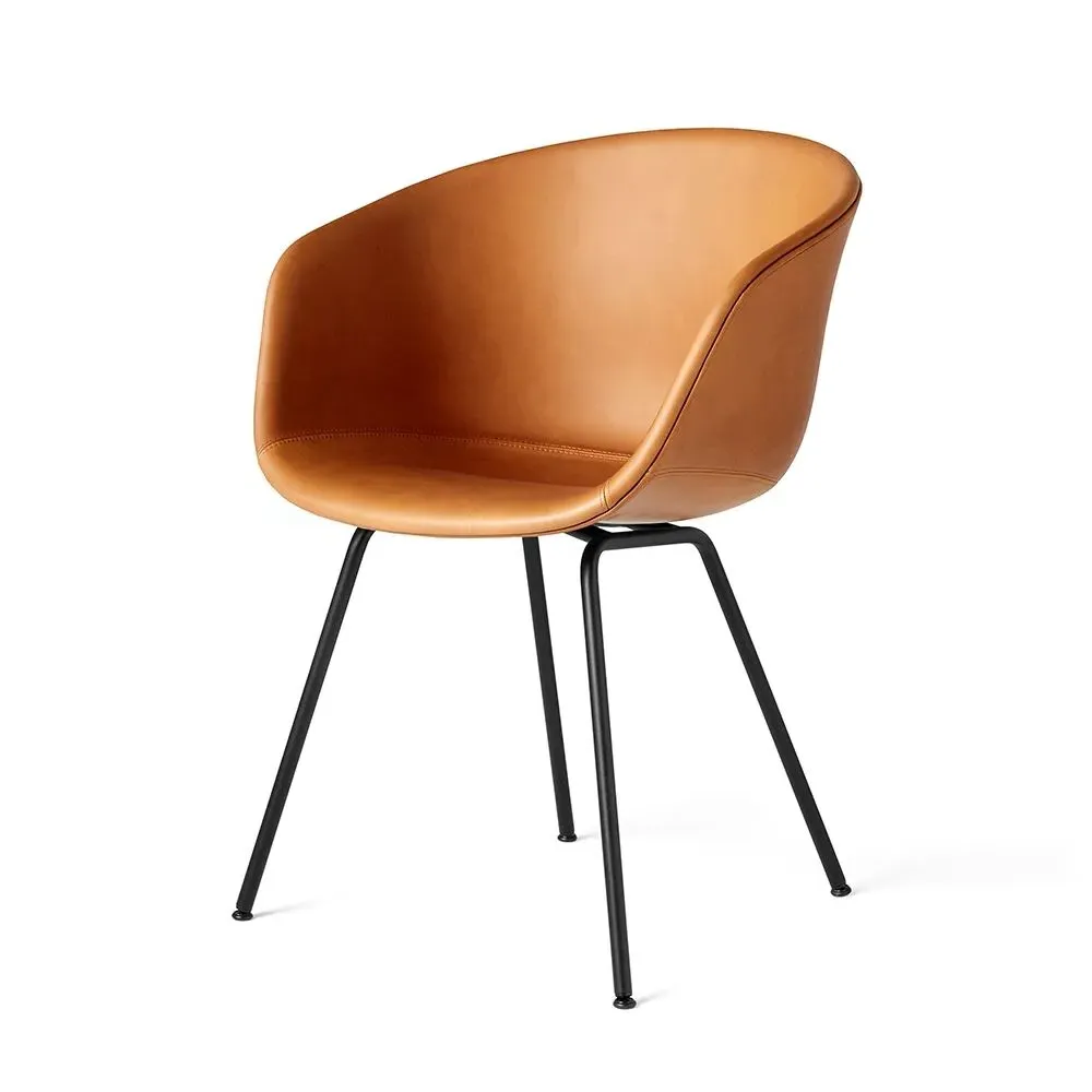 Upholstered Dining Chair - Sense Cognac, Steel