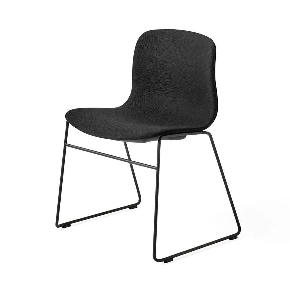 Upholstered Dining Chair with Gliders - Grey, Steel