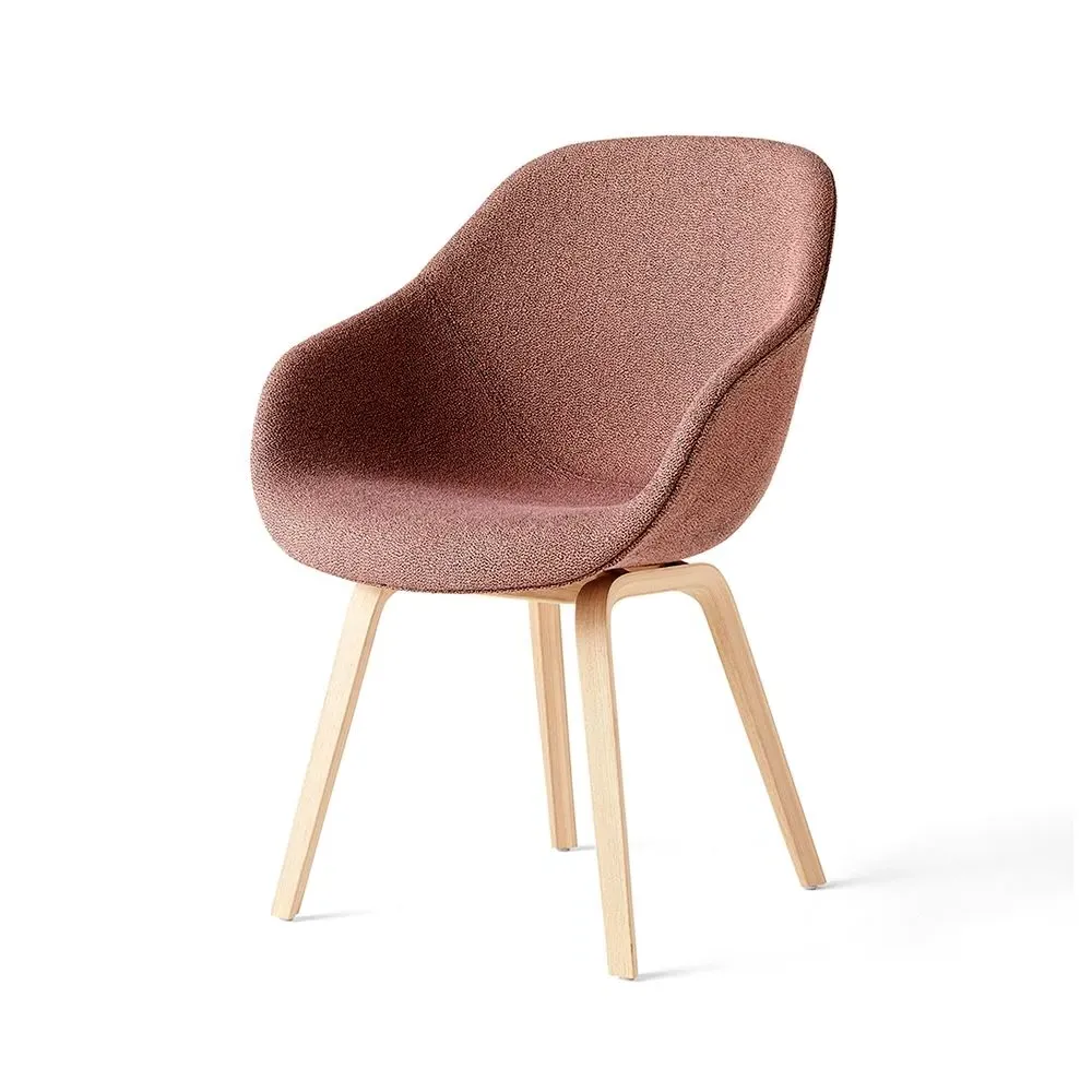 Upholstered Dining Chair with Gliders - Oak