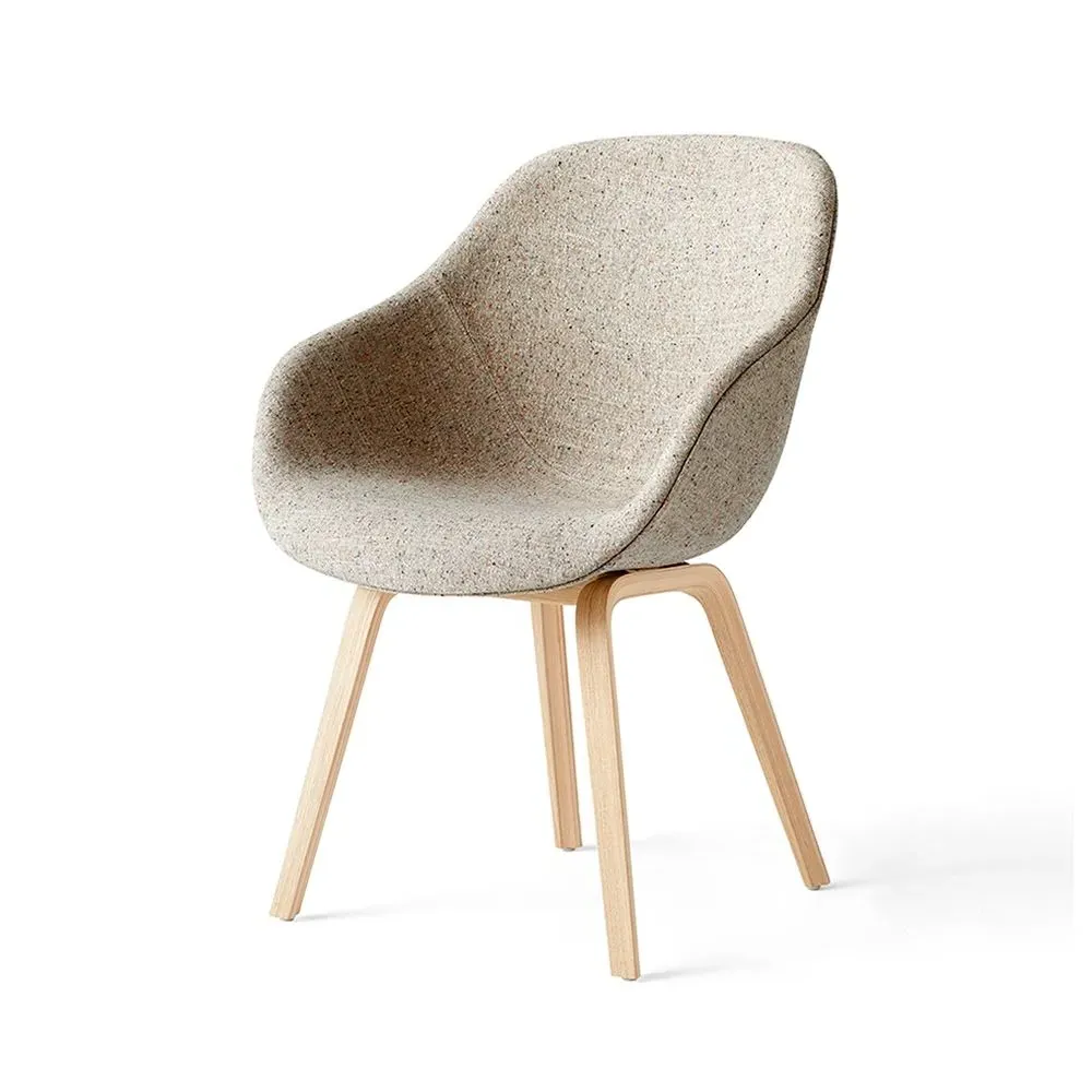 Upholstered Dining Chair with Gliders - Oak