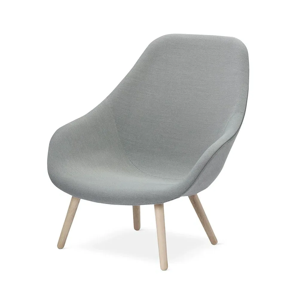 Upholstered Lounge Chair - Black Lacquered Oak