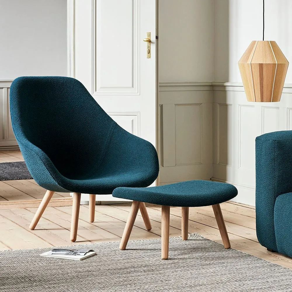 Upholstered Lounge Chair - Soaped Oak