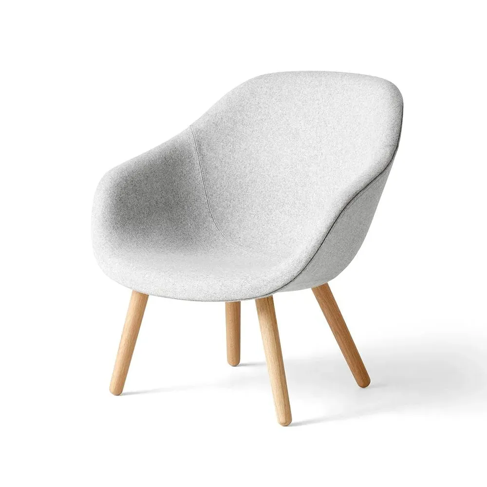 Upholstered Lounge Chair with Cushion - Oak