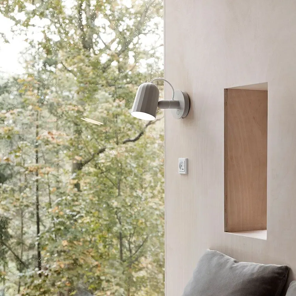 Wall Light with Switch - Off White, Aluminium