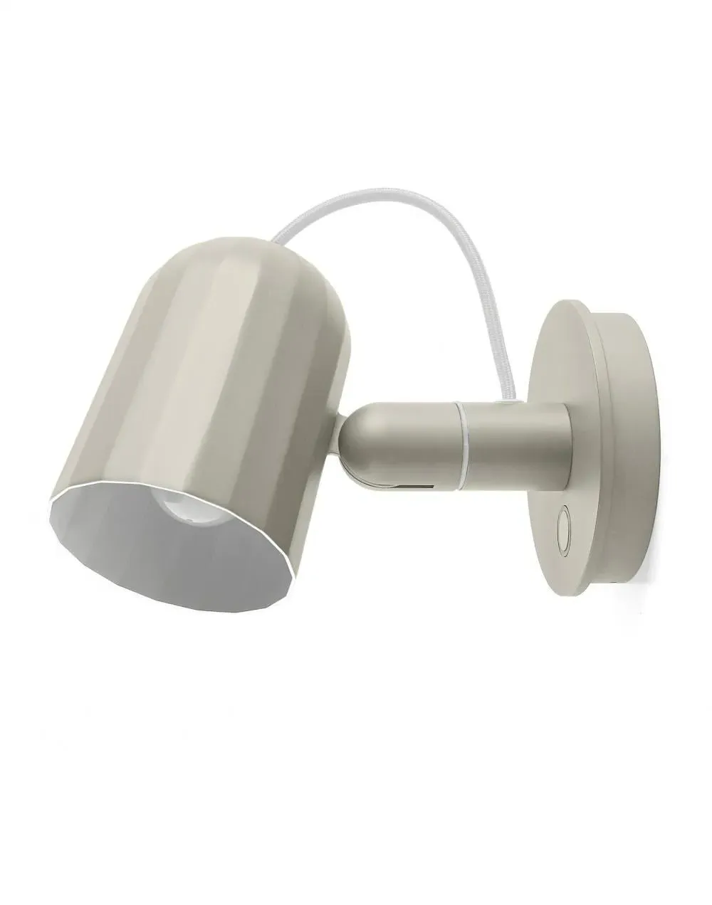 Wall Light with Switch - Off White, Aluminium