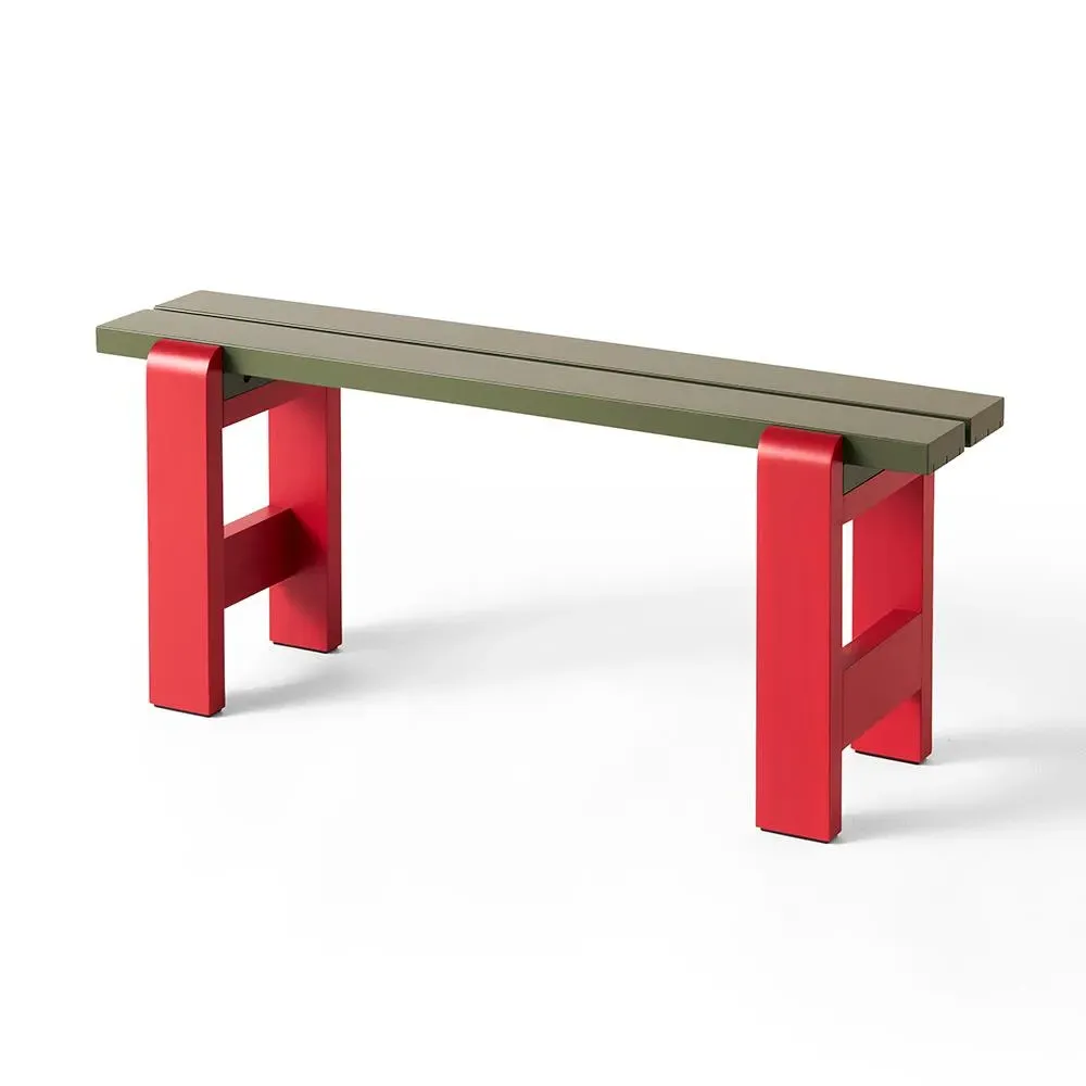 Weekday Duo Outdoor Bench - Olive, Pine image
