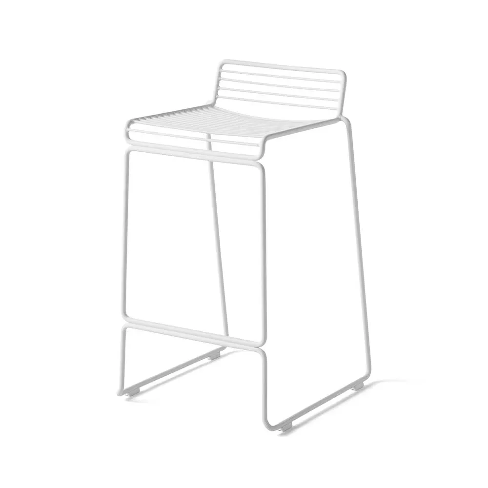 Wire Bar Stool 65cm - White, Steel