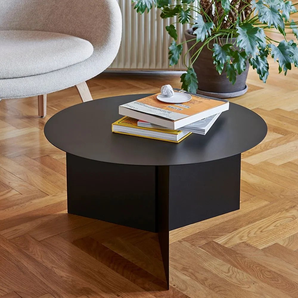 XL Coffee Table Geometric Design - Black, Steel