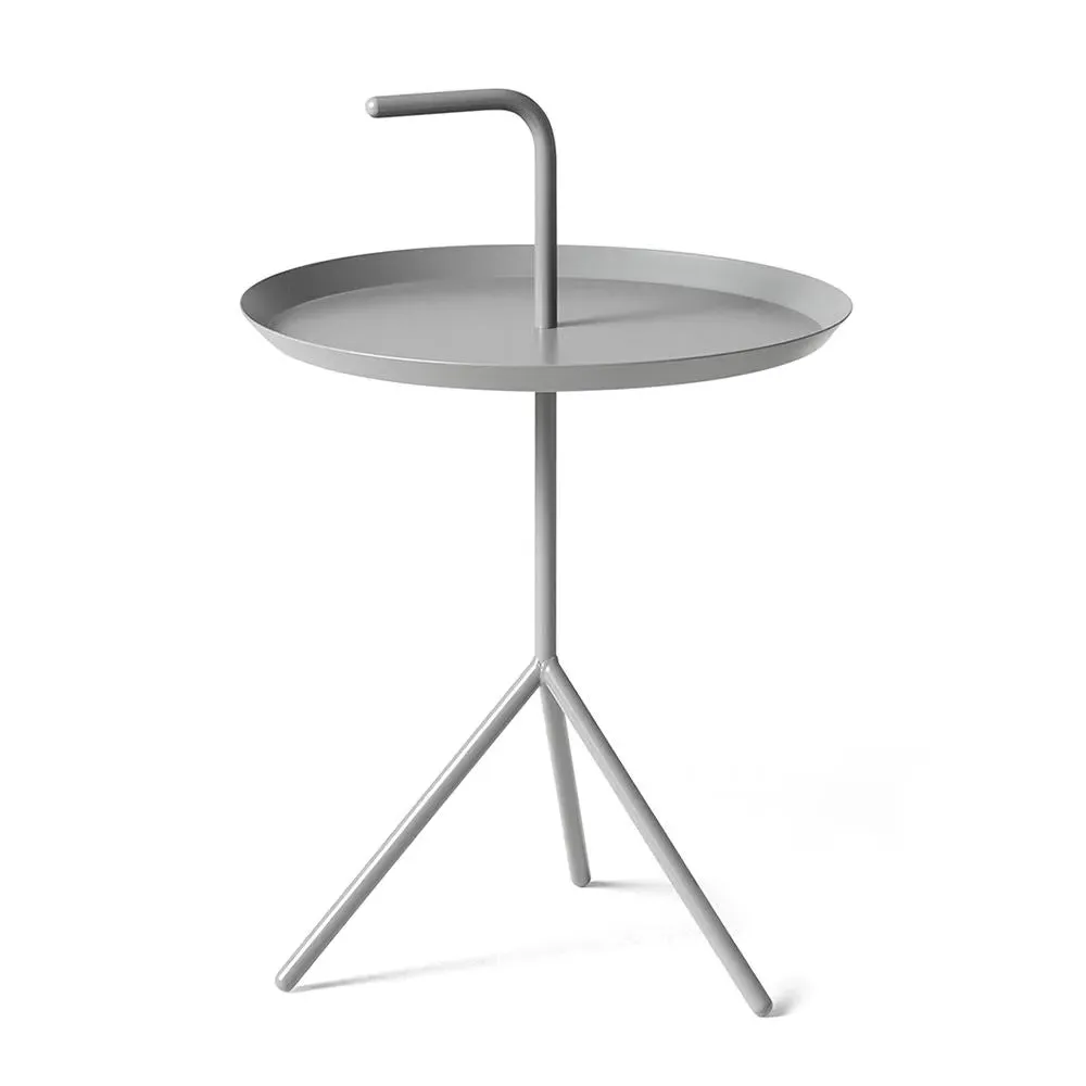 XL Side Table with Handle - Grey, Metal