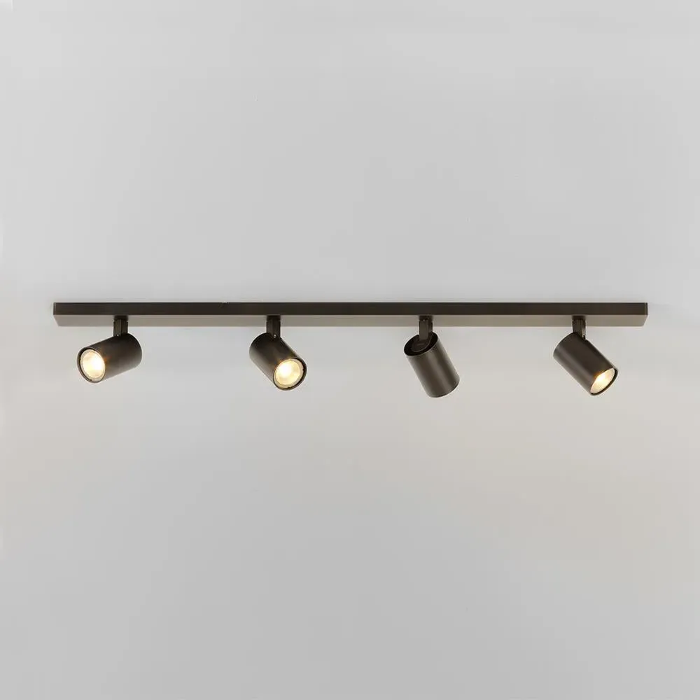 4-Light Bar Spotlight with Rotation - Bronze, Aluminium