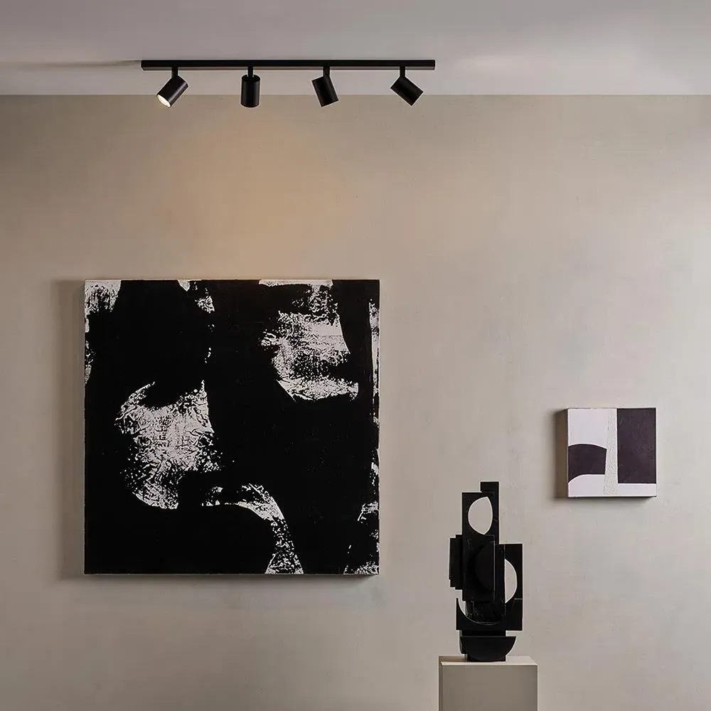 4-Light Bar Spotlight with Rotation - White, Aluminium