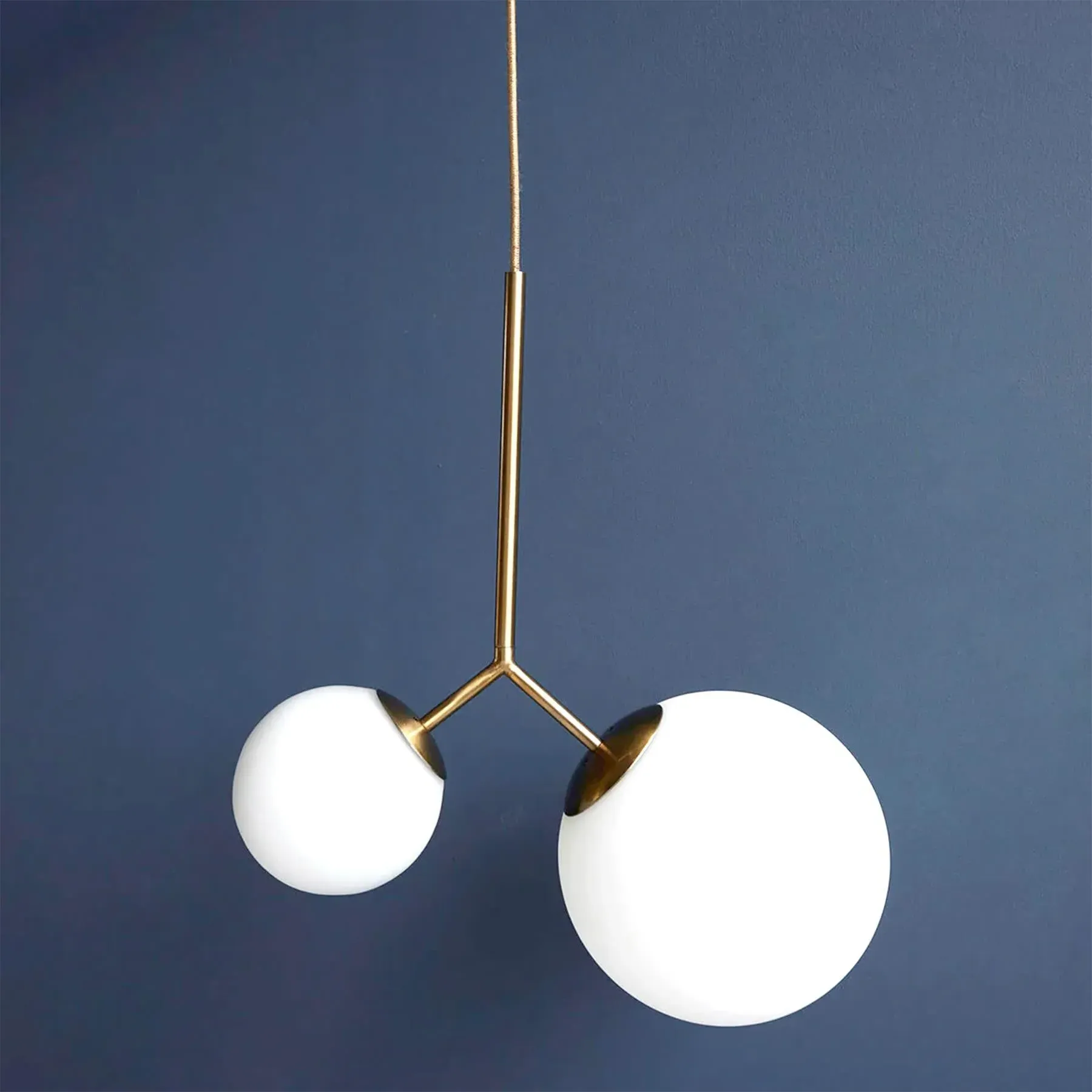 Asymmetric Pendant Light - Brass, Glass