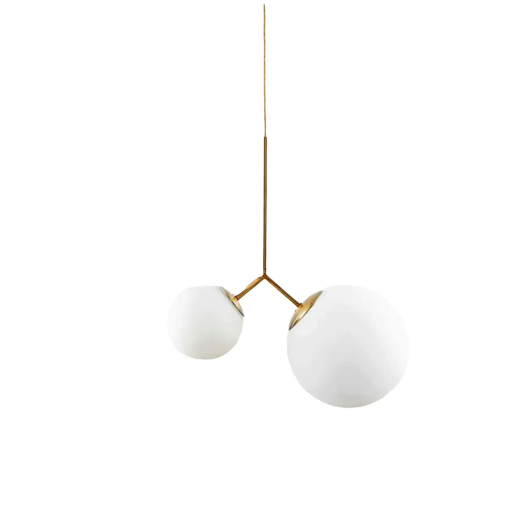 Asymmetric Pendant Light - Brass, Glass