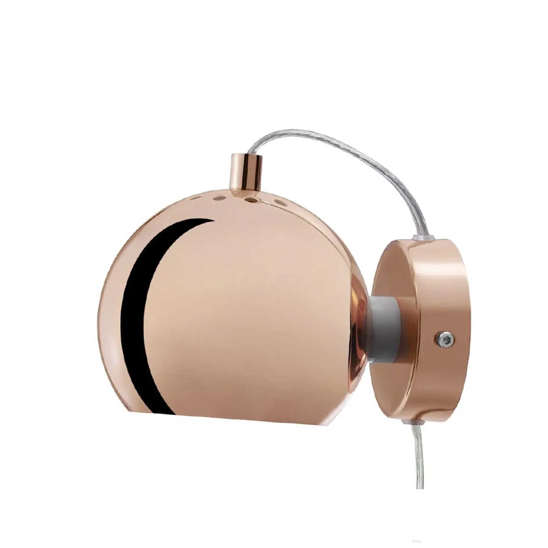 Ball Wall Light - Matt Light Grey, Metal