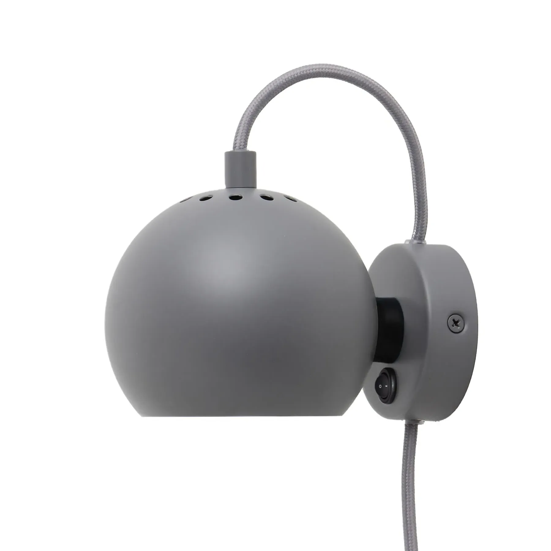 Ball Wall Light - Matt Light Grey, Metal image