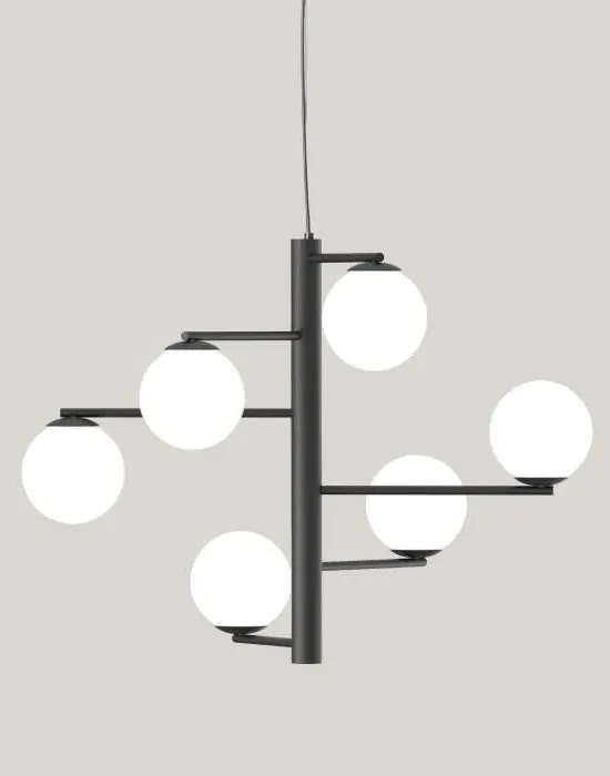 Celestial Chandelier - Black, Glass