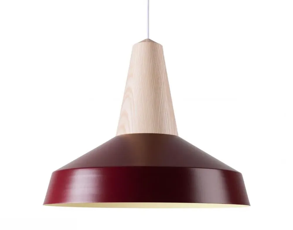 Circus Pendant Light - Burgundy, Ash Wood