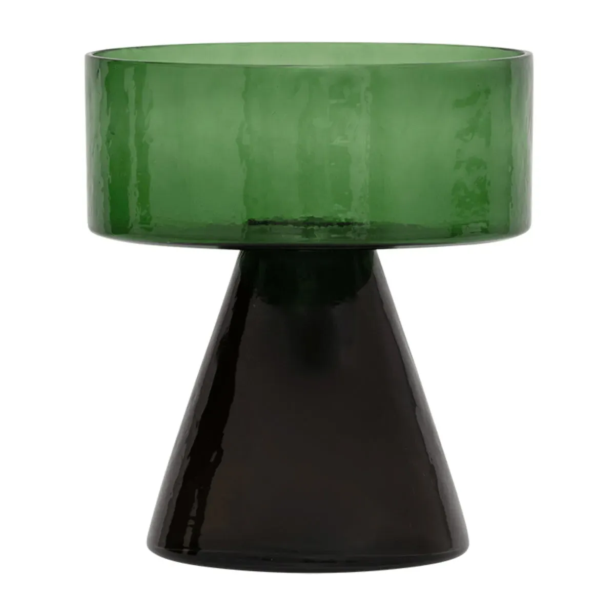Cone Candle Holder - Flame, Recycled Glass